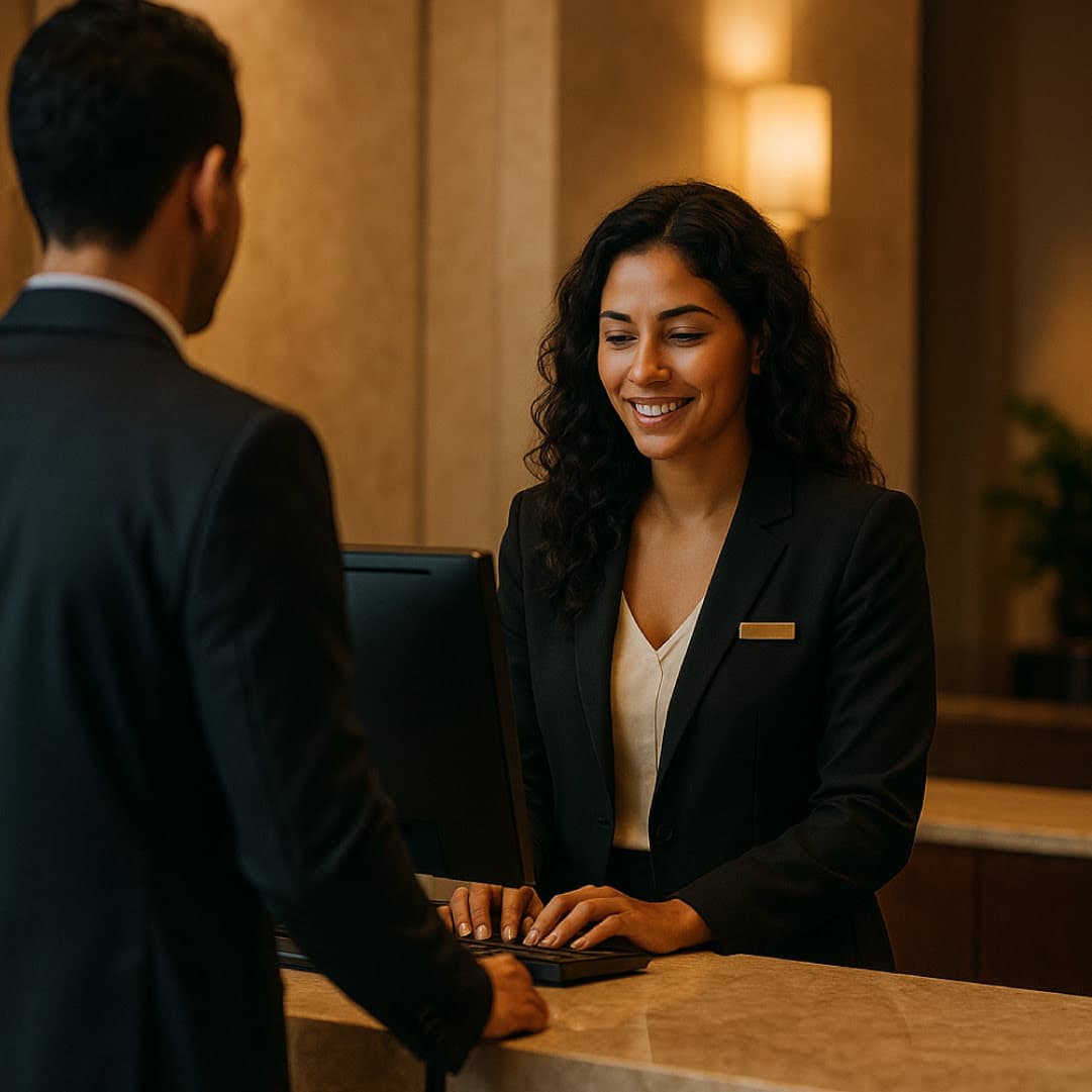 Recepção de hotel